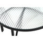 Voir la diapositive 2 : Paris Prix Table d'Appoint Ronde Design  Ondulé  50cm Noir