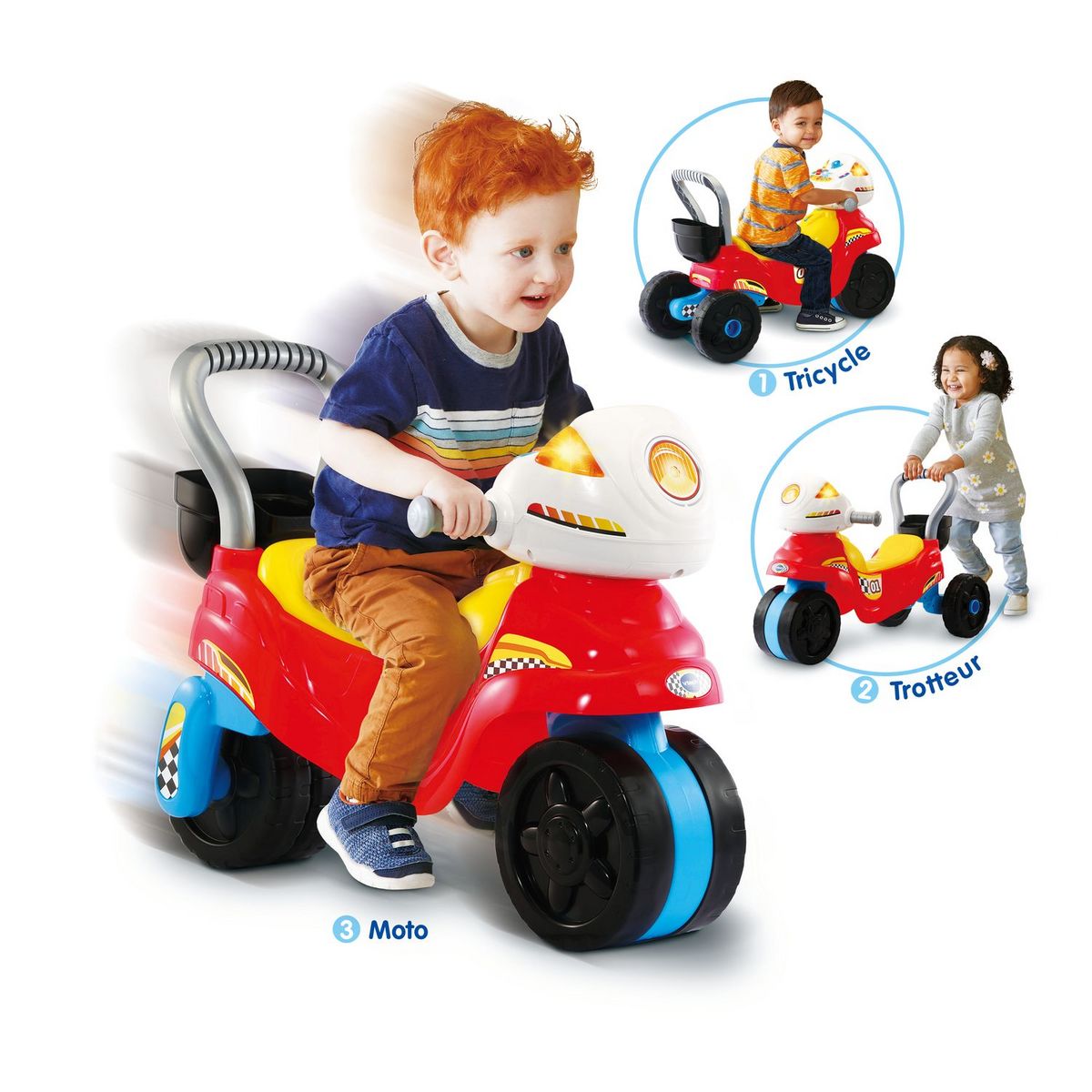 VTECH Trotti moto 3 en 1