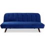 Voir la diapositive 2 : Paris Prix Canapé Convertible en Velours  Seattle  180cm Bleu