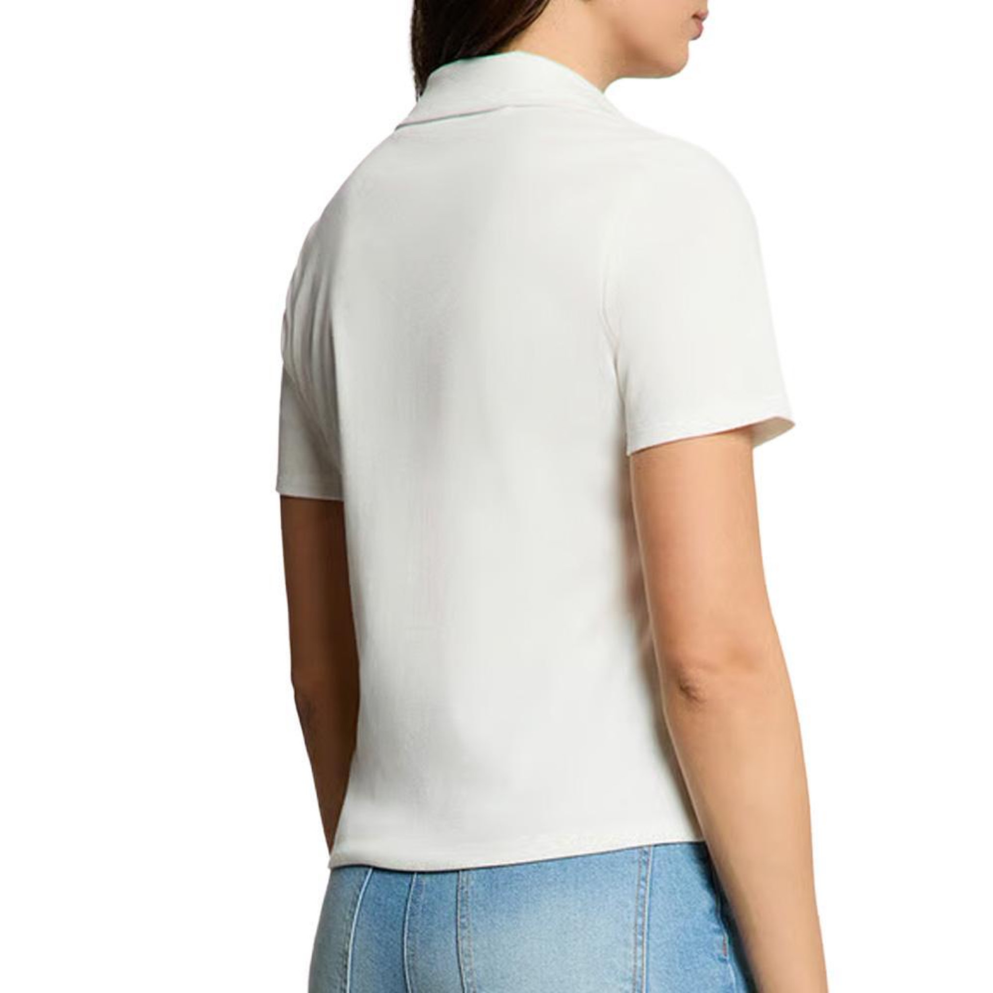 Voir la diapositive 2 : MORGAN Polo Blanc Femme Morgan DROSSO