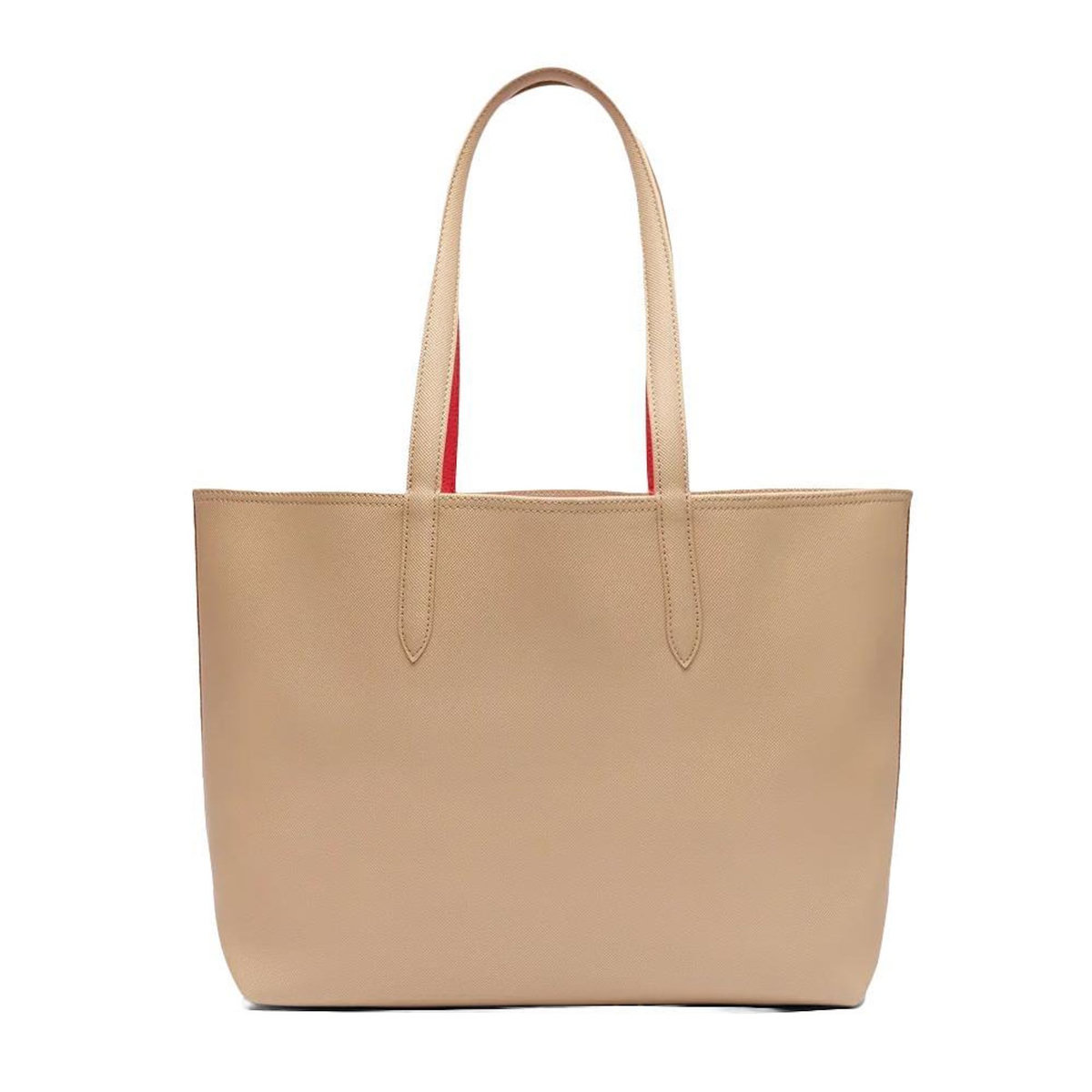 Lacoste Sac Cabas Réversible Beige/Rouge Femme Lacoste Anna