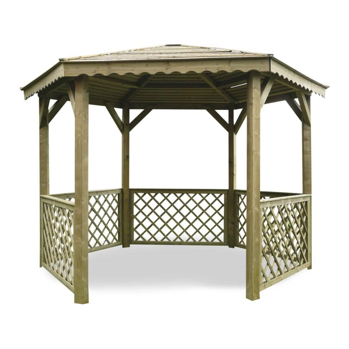 Habitat et Jardin Kiosque en bois  Pavilion  - 6.68 m² - 3.15 x 2.57 x 2.56 m - 16 mm