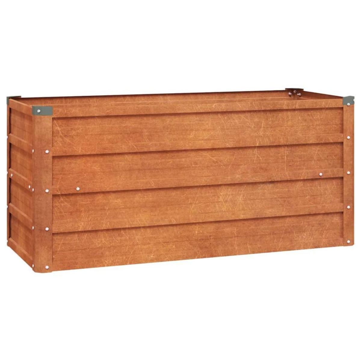 VIDAXL Lit sureleve de jardin rouille 100x40x45 cm acier corten
