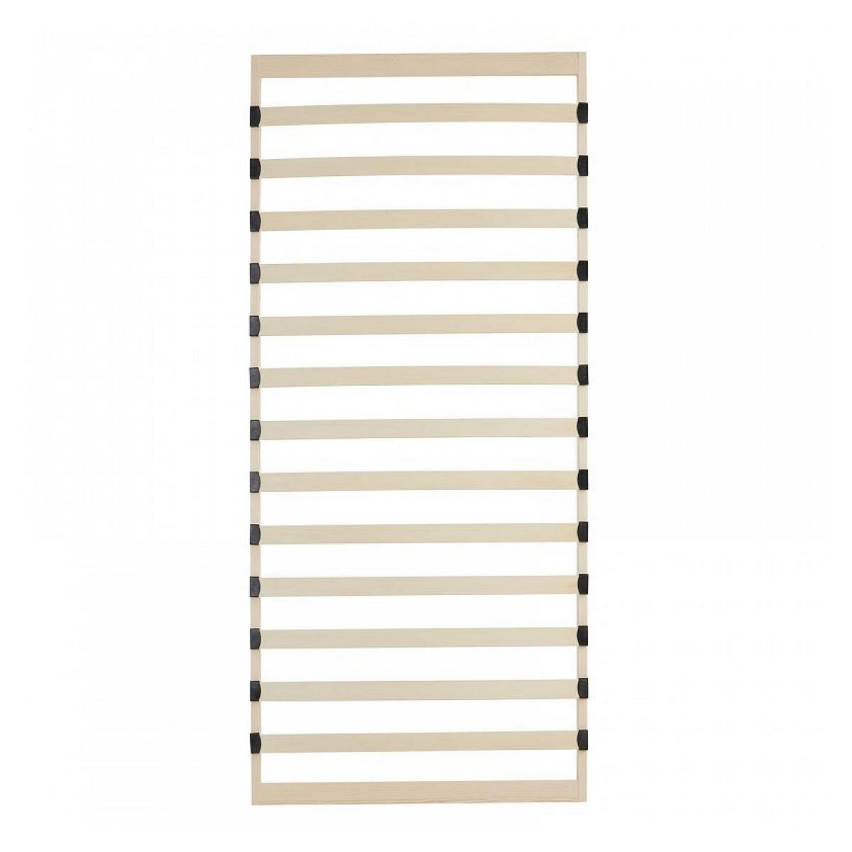 HomeStyle4U Sommier à lattes 90x200 en bois pin massif lit simple