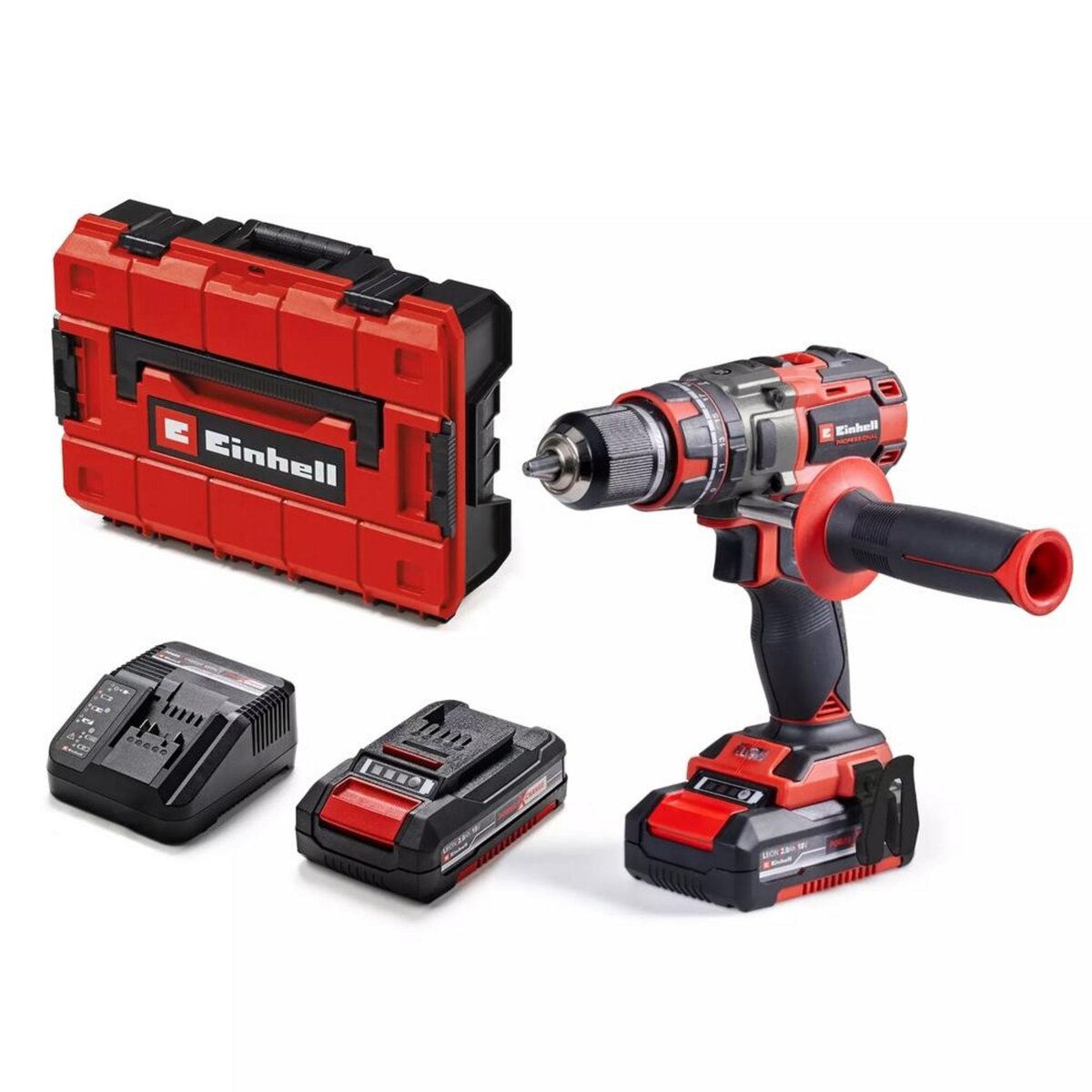 Einhell Perceuse-visseuse percussion TP-CD 18/80 Li-i BL (2x2,0 Ah) - 18V - brushless - 80Nm - 2 vitesses