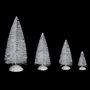 Voir la diapositive 2 : FEERIC LIGHT & CHRISTMAS Lot de 10 Sapins de Noël  Village  20cm Blanc