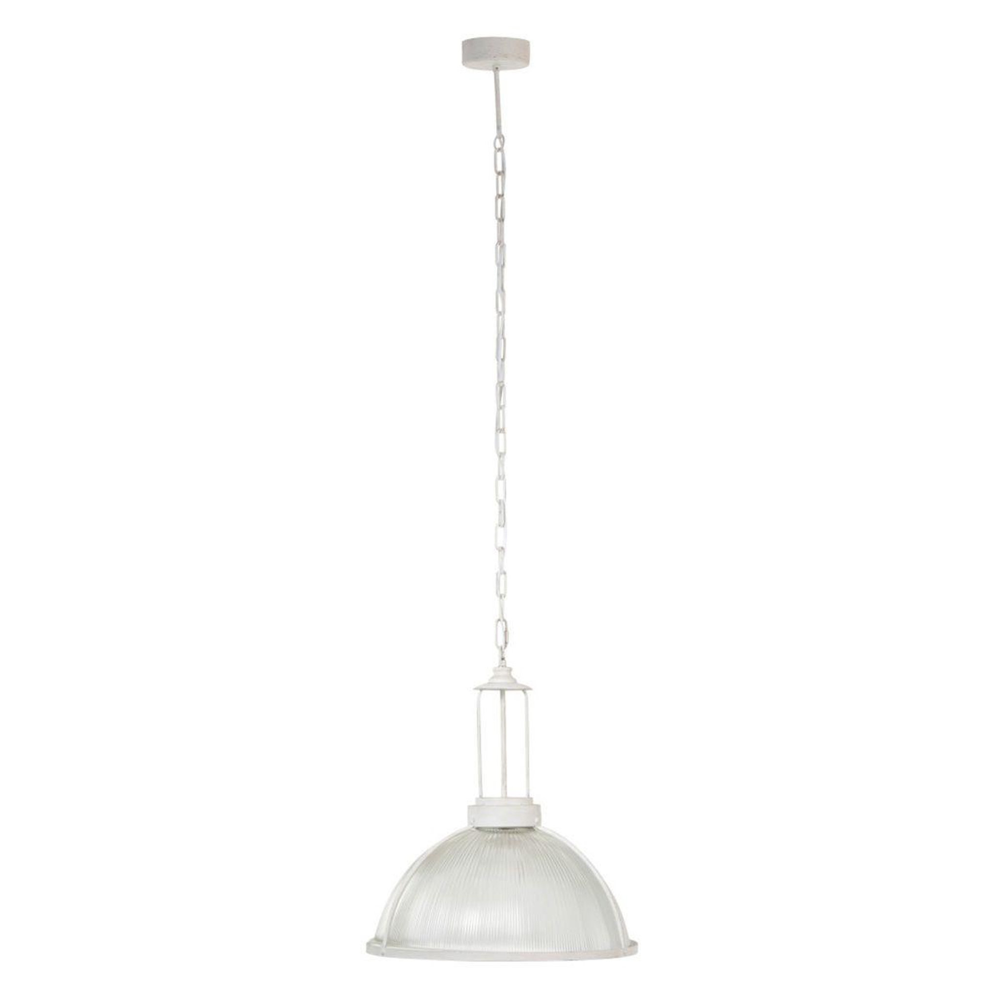 Voir la diapositive 1 : J-LINE Lampe Suspension Ronde  Tevo  47cm Blanc