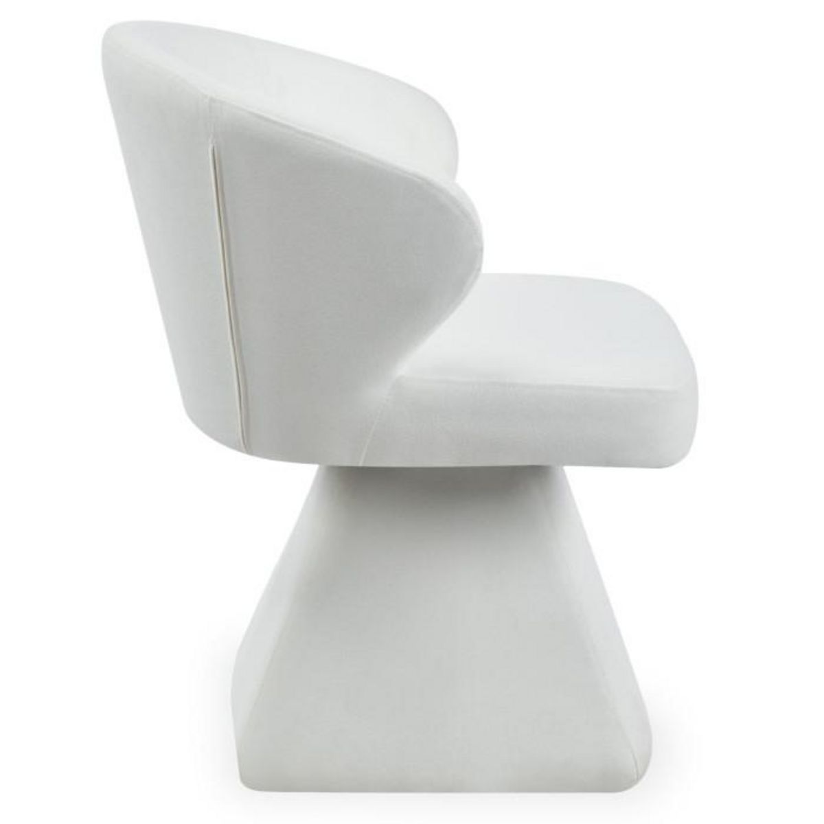 Paris Prix Chaise Design en Tissu  Pyramide  79cm Crème