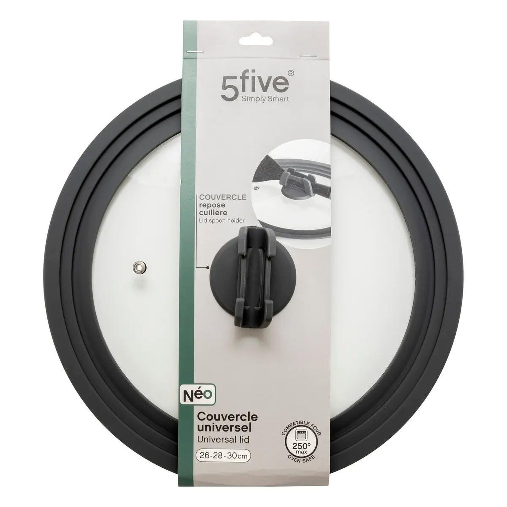 Voir la diapositive 3 : FIVE Couvercle universel cuisson  silitop  31cm gris