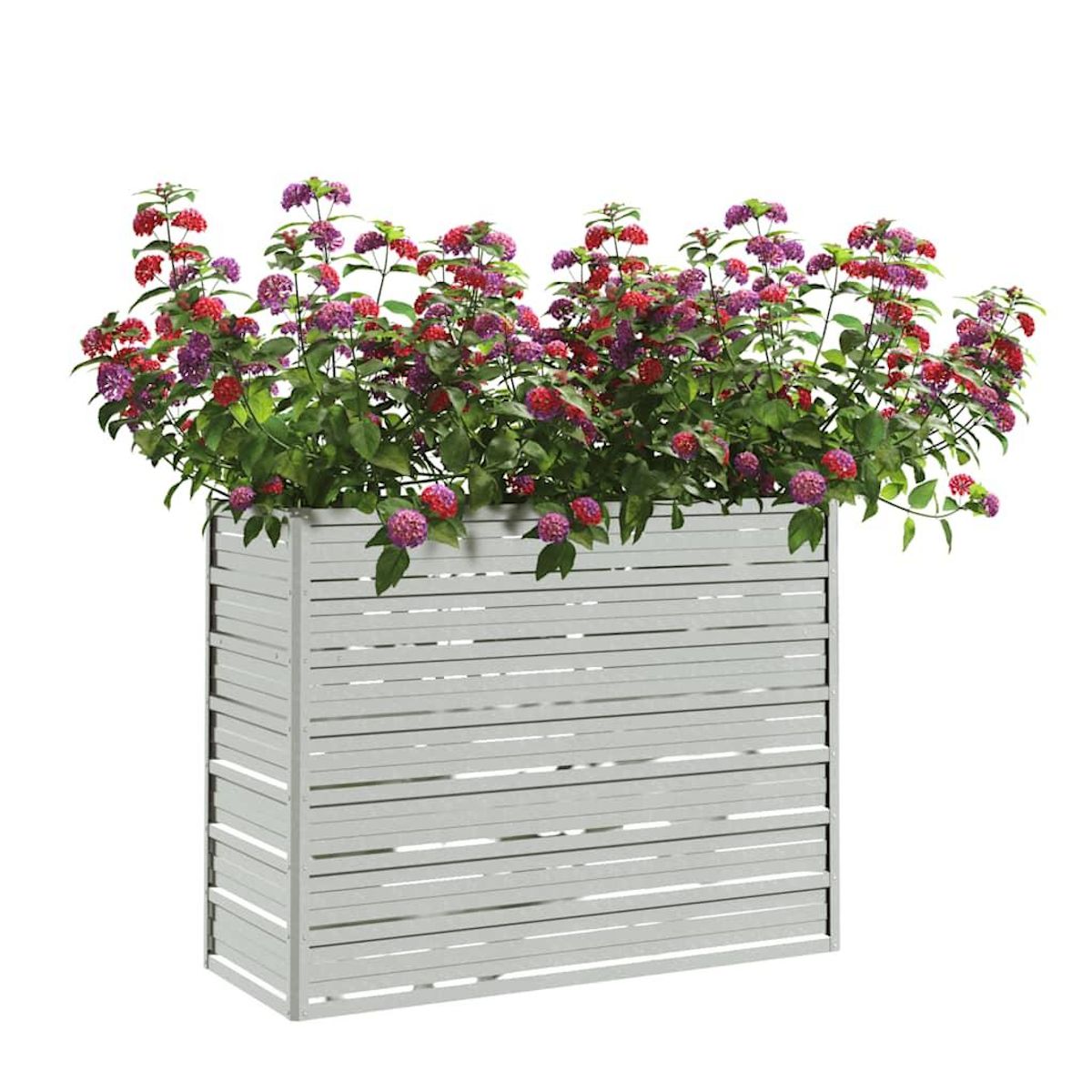 VIDAXL Lit sureleve de jardin 100x40x77 cm Acier galvanise Argente