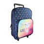 Voir la diapositive 2 : Bagtrotter Lili Lou - Sac à dos à roulettes bleu marine  1 compartiment - Bagtrotter