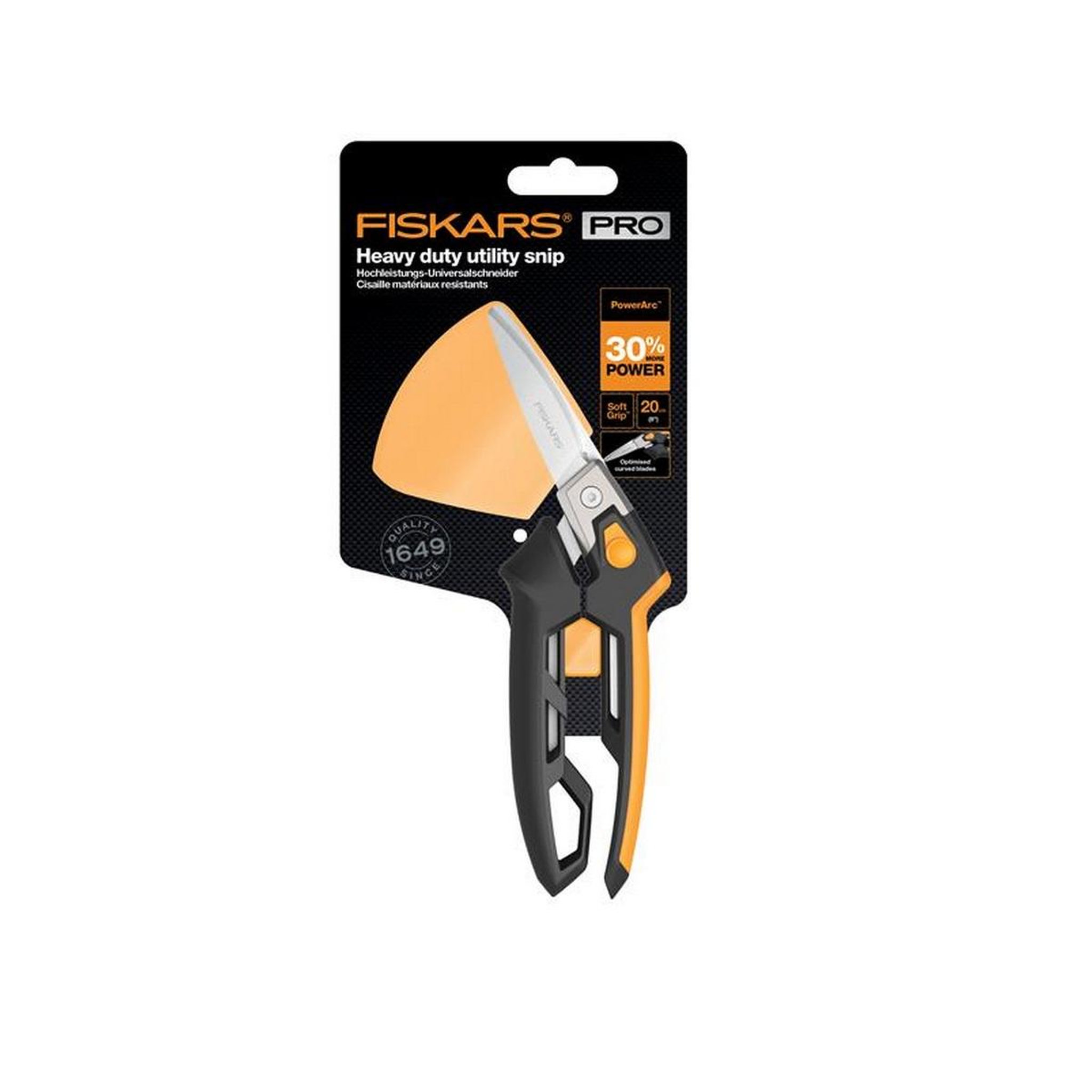Voir la diapositive 4 : Fiskars Cisaille matériaux résistants 21cm noir - 1027206