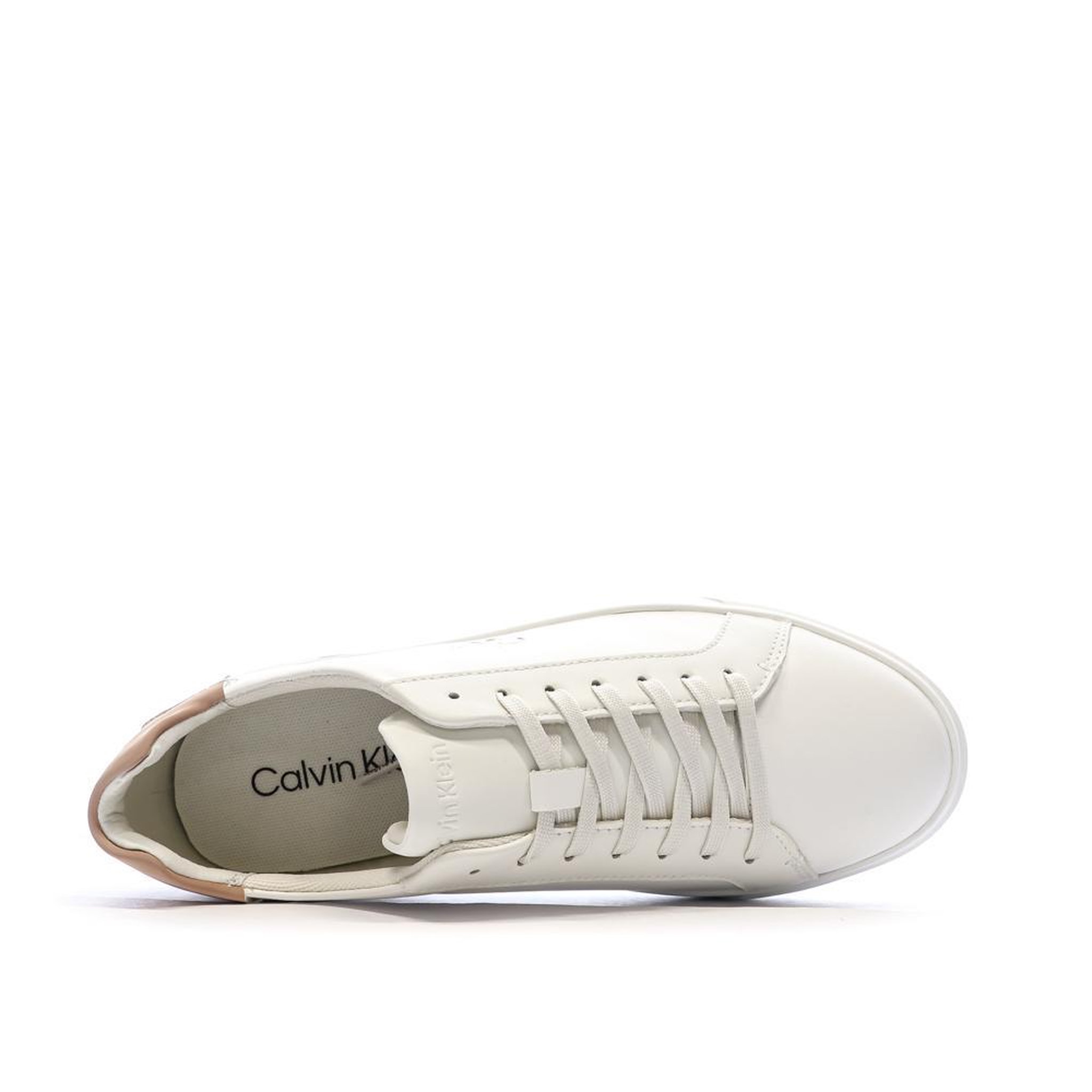 Voir la diapositive 4 : CALVIN KLEIN JEANS Baskets Blanc/Rose Femme Calvin Klein Jeans Low Pro Cups