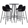 Voir la diapositive 1 : VIDAXL Ensemble de bar 5 pcs Tissu Noir