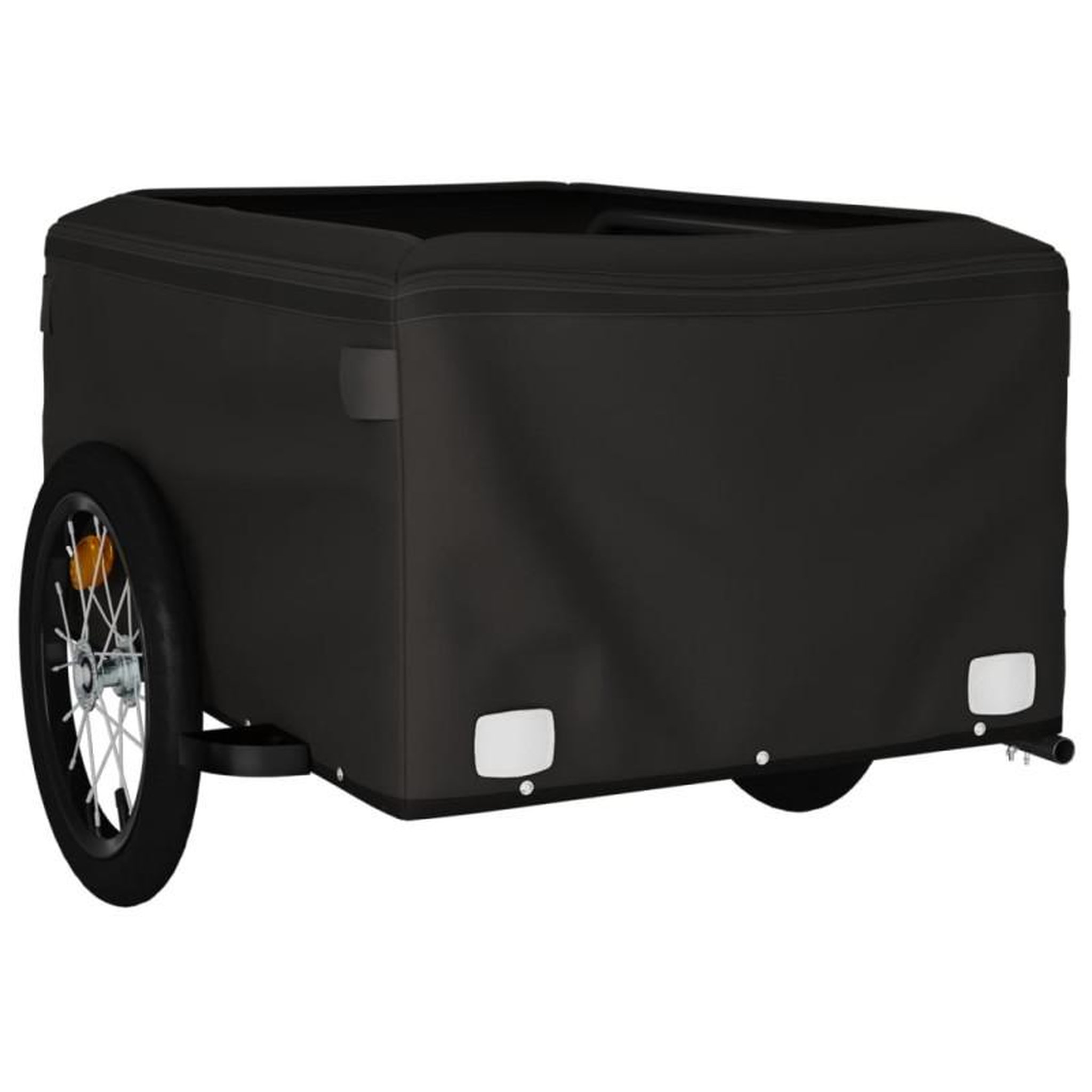 Voir la diapositive 5 : VIDAXL Remorque de vélo noir et jaune 45 kg fer