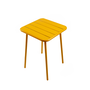 Voir la diapositive 1 : CONCEPT USINE Table carrée 2 places 50x50cm jaune BERGAME