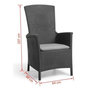 Voir la diapositive 4 : ALLIBERT BATH & DESIGN Fauteuil de jardin - Allibert by KETER - VERMONT - Résine imitation rotin tressé - Coloris : gris graphite - Dossier inclinabl