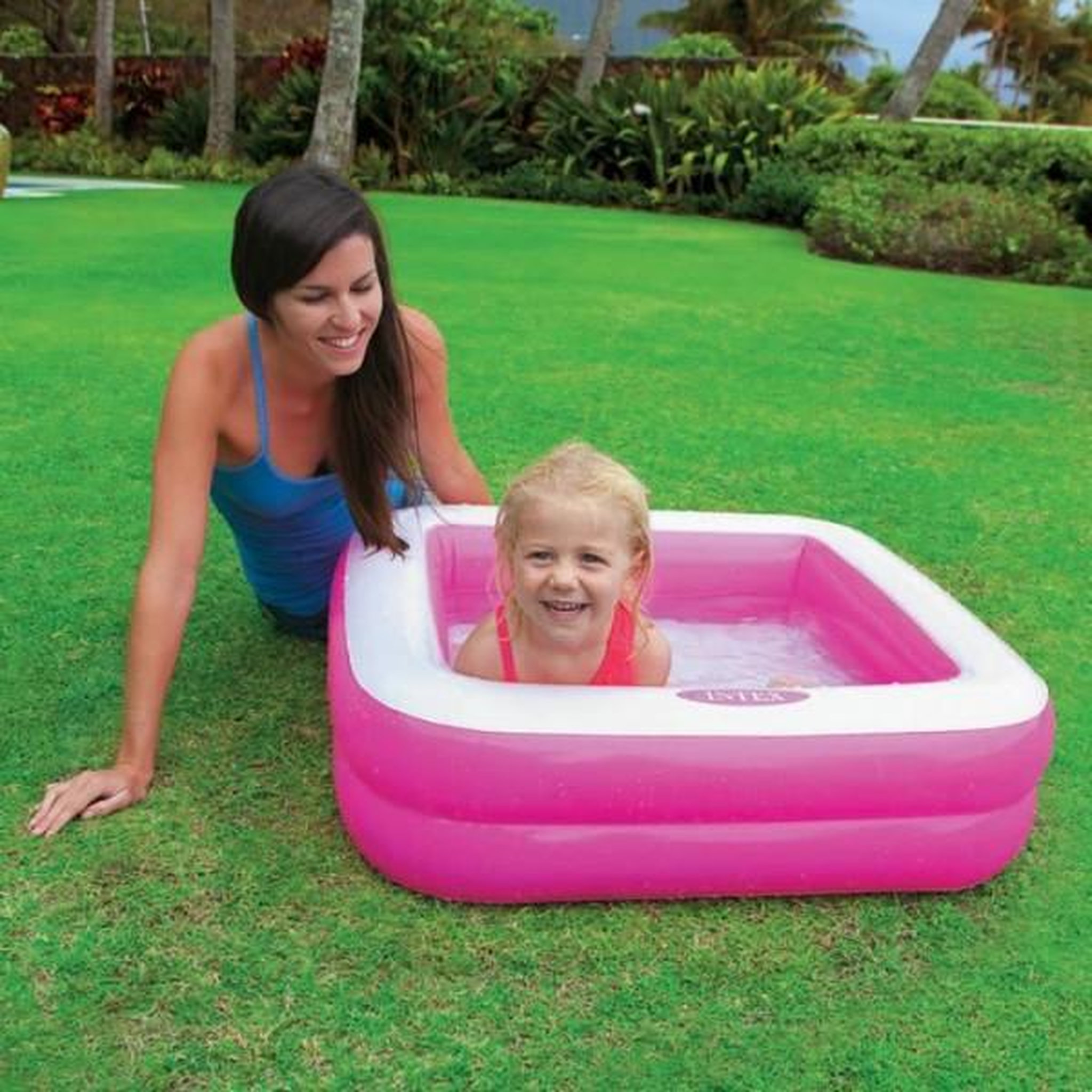 INTEX Intex piscine gonflable enfant / bébé pataugeoire carree 85 x 85 x 23 cm (couleur aléatoire)