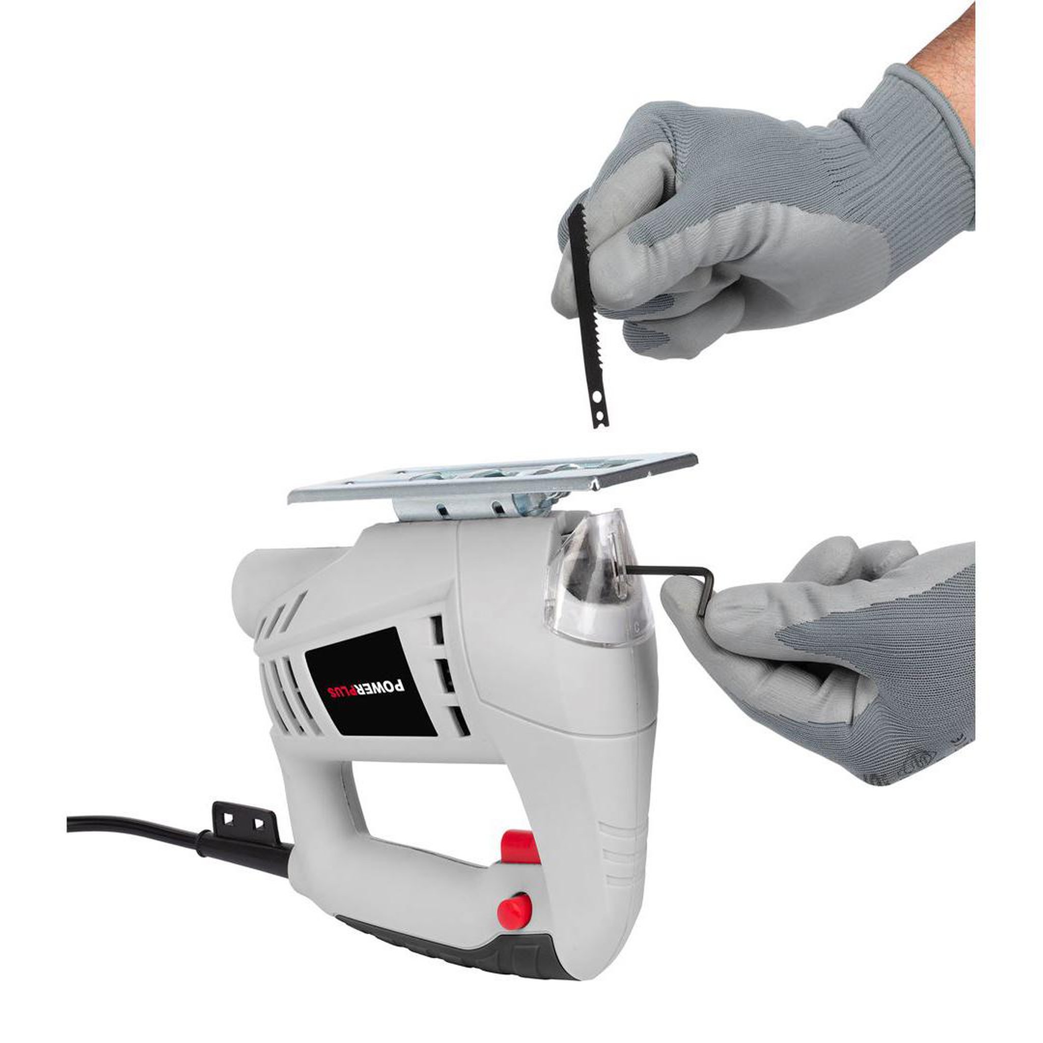 Voir la diapositive 4 : POWERPLUS Scie sauteuse filaire 350 watts