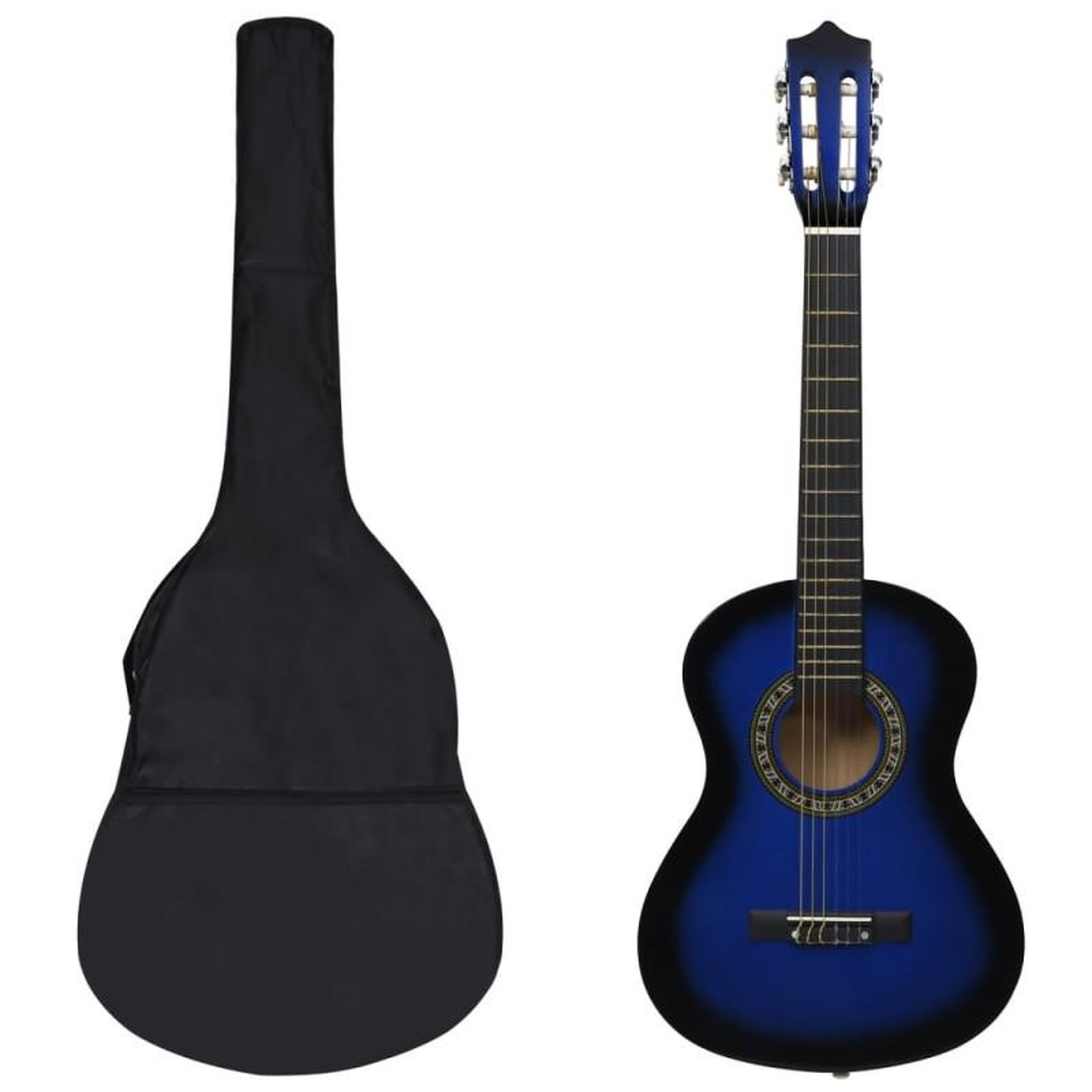 VIDAXL Jeu de guitare classique pour débutants 8 pcs bleu 1 2 34