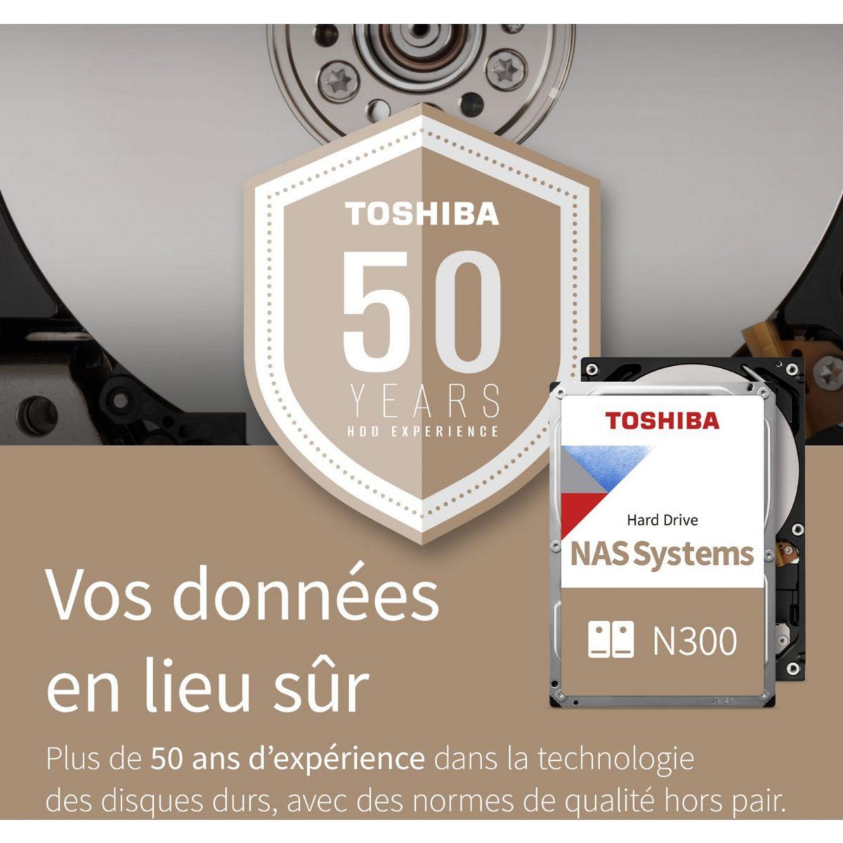Toshiba Disque dur interne N300 4To NAS 512Mo