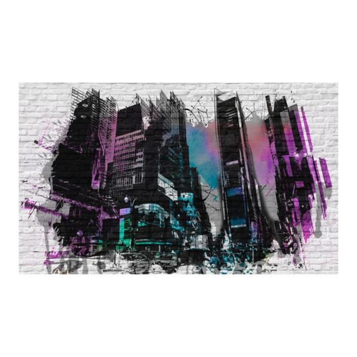 Paris Prix Papier Peint  Art Urbain : Grande Ville Moderne II  270x450cm