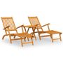 Voir la diapositive 2 : VIDAXL Chaises longues d'exterieur repose-pieds et table Acacia solide