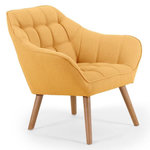 Paris Prix Fauteuil Scandinave Matelassé  Taon  83cm Jaune
