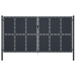 VIDAXL Portail de jardin Acier 400 x 200 cm Anthracite