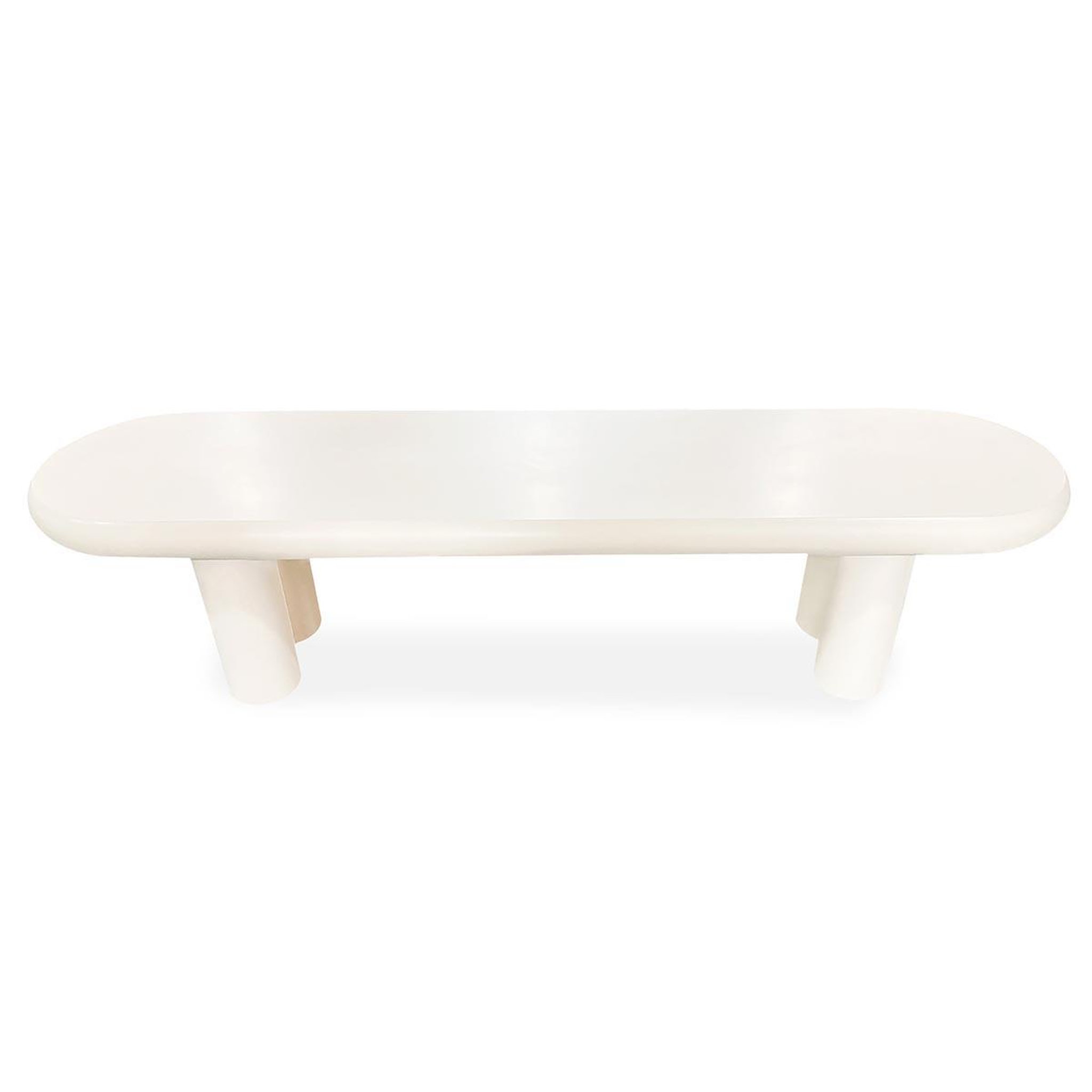 Voir la diapositive 2 : Paris Prix Table basse ovale  emory  160cm crème