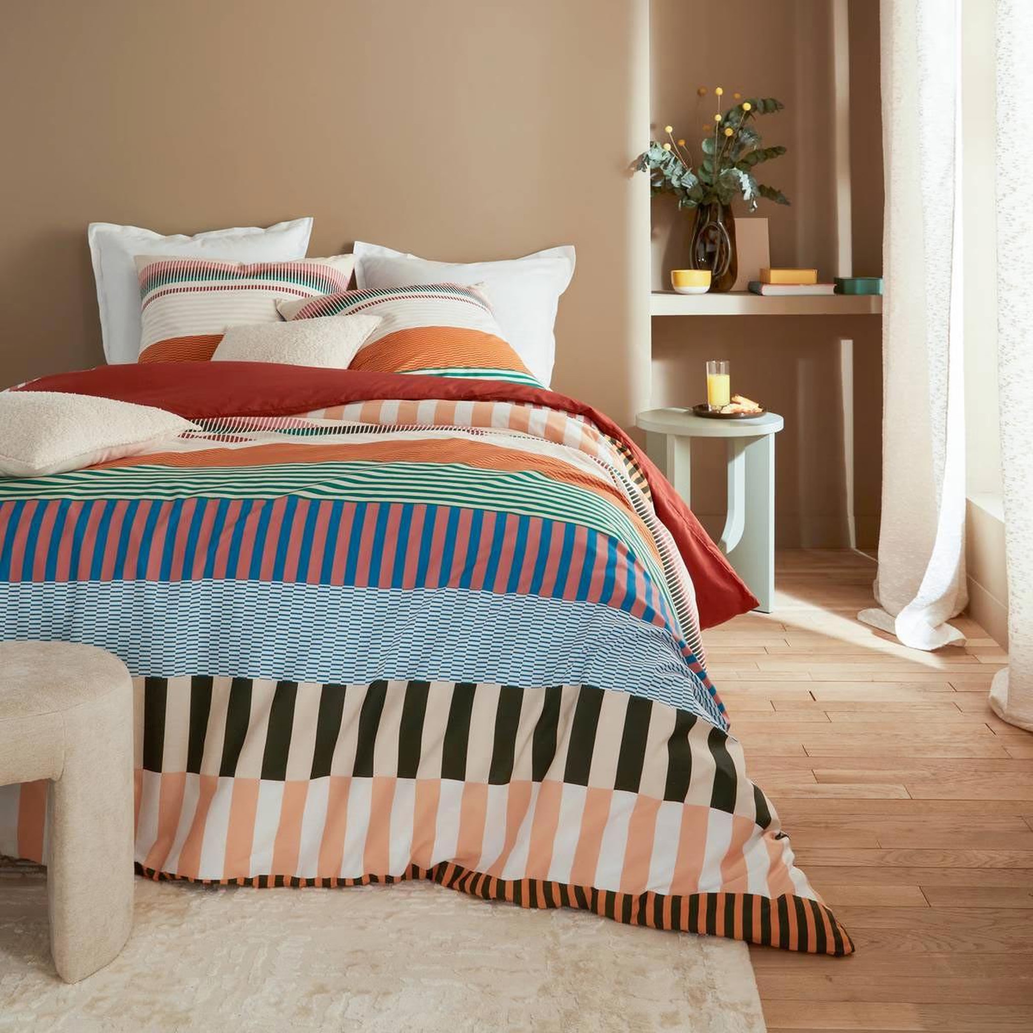 ATMOSPHERA Parure de lit 3 pièces  nocta  240x220cm multicolore