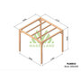Voir la diapositive 2 : JARDIDECO Pergola en bois lamellé-collé Brest 300 x 300 cm - Maderland