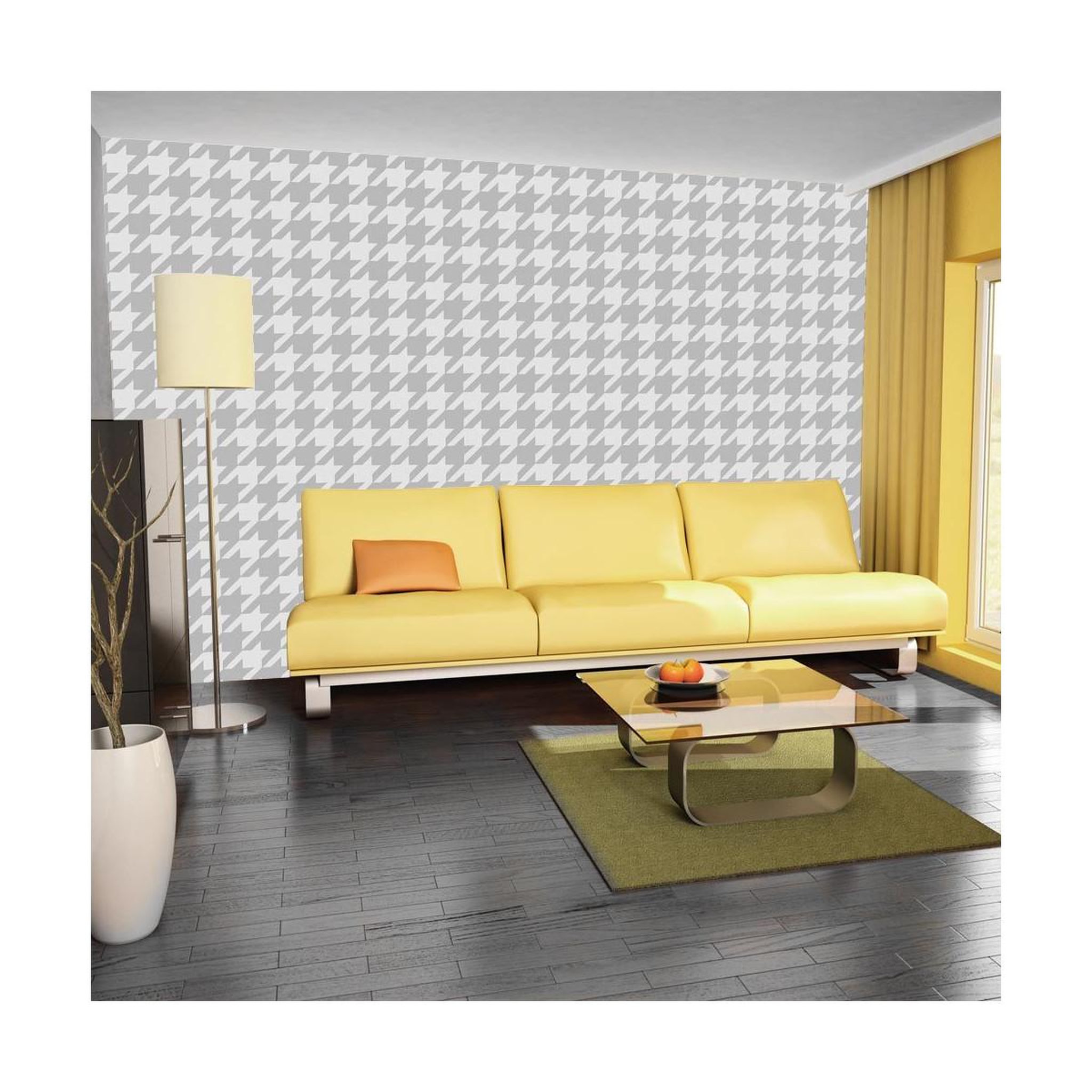 Paris Prix Papier peint  dogtooth check. Coloris disponibles : Multicolore