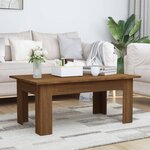 VIDAXL Table basse Chene marron 100x60x42 cm Bois d'ingenierie