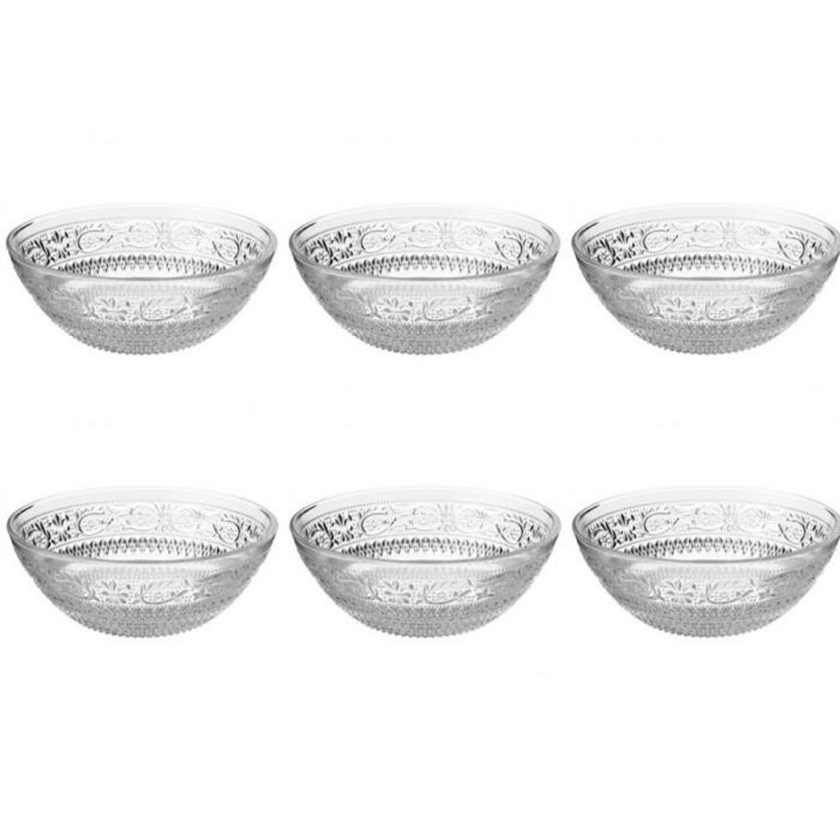 SECRET DE GOURMET Lot de 6 Coupelles  Renaissance  13cm Transparent