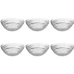 SECRET DE GOURMET Lot de 6 Coupelles  Renaissance  13cm Transparent