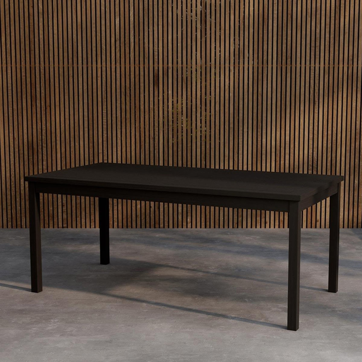 Paris Prix Table de Jardin en Teck  Kenya  180cm Noir