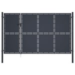 VIDAXL Portail de jardin Acier 350 x 200 cm Anthracite