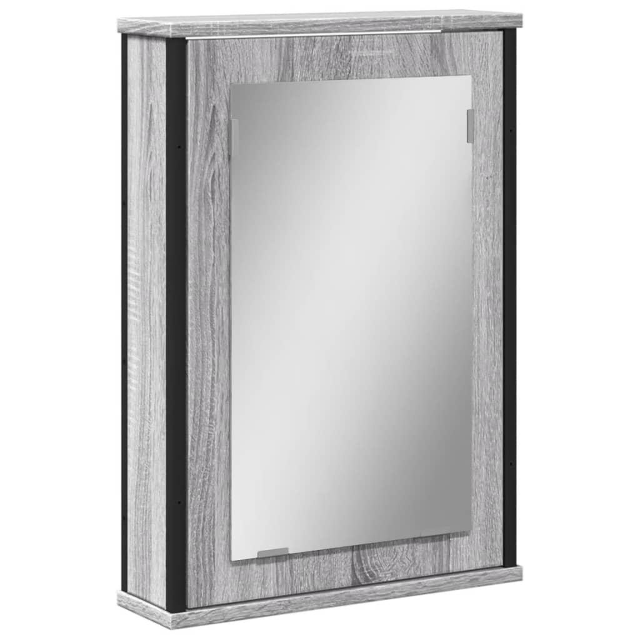 Voir la diapositive 2 : VIDAXL Armoire a miroir de salle de bain sonoma gris bois d'ingenierie