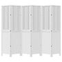 Voir la diapositive 4 : VIDAXL Cloison de separation 6 panneaux blanc bois de paulownia massif