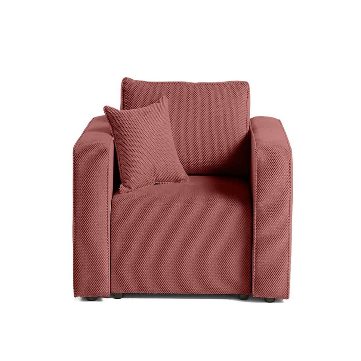 BEST MOBILIER Topaze - fauteuil - en velours texturé
