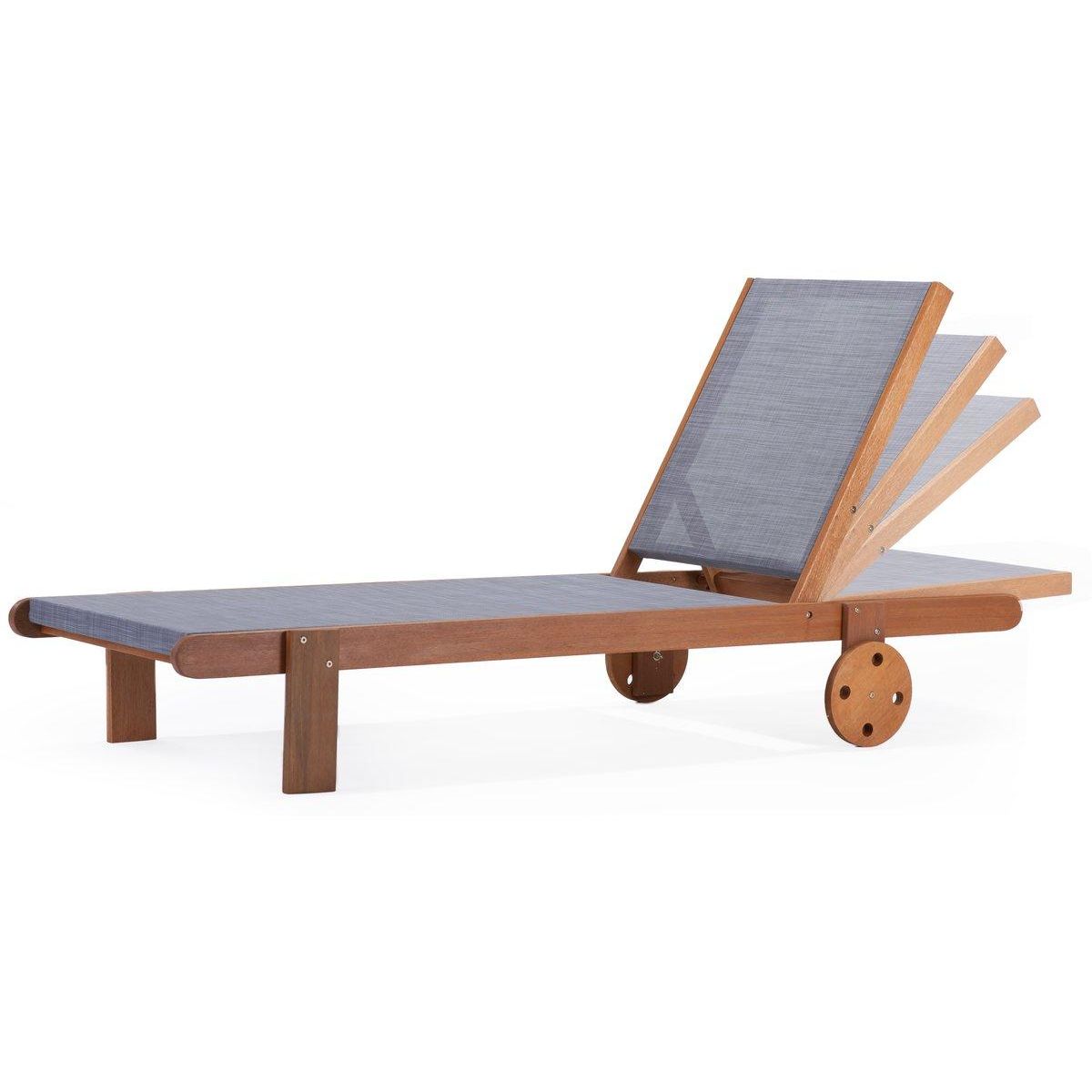 Habitat et Jardin Bain de soleil en bois exotique  Saïgon  - Maple - Gris - Lot de 4