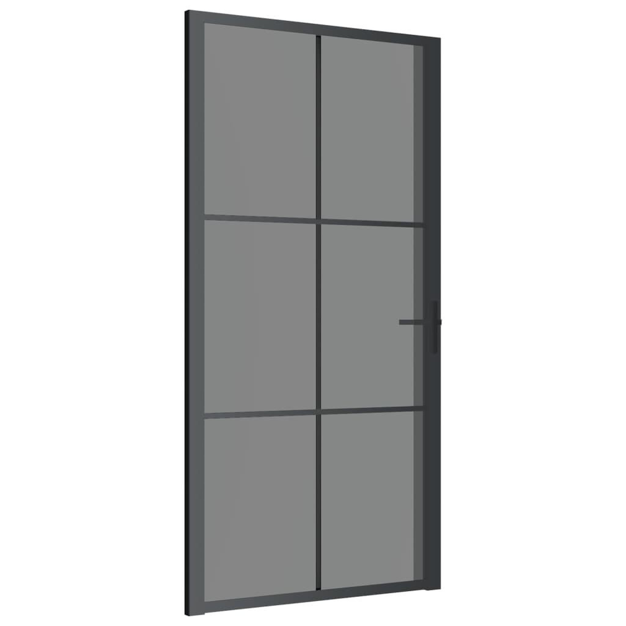Voir la diapositive 2 : VIDAXL Porte interieure 102,5x201,5 cm Noir Verre ESG et aluminium