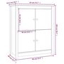 Voir la diapositive 6 : VIDAXL Buffet Blanc 83x41,5x100 cm Bois massif de pin