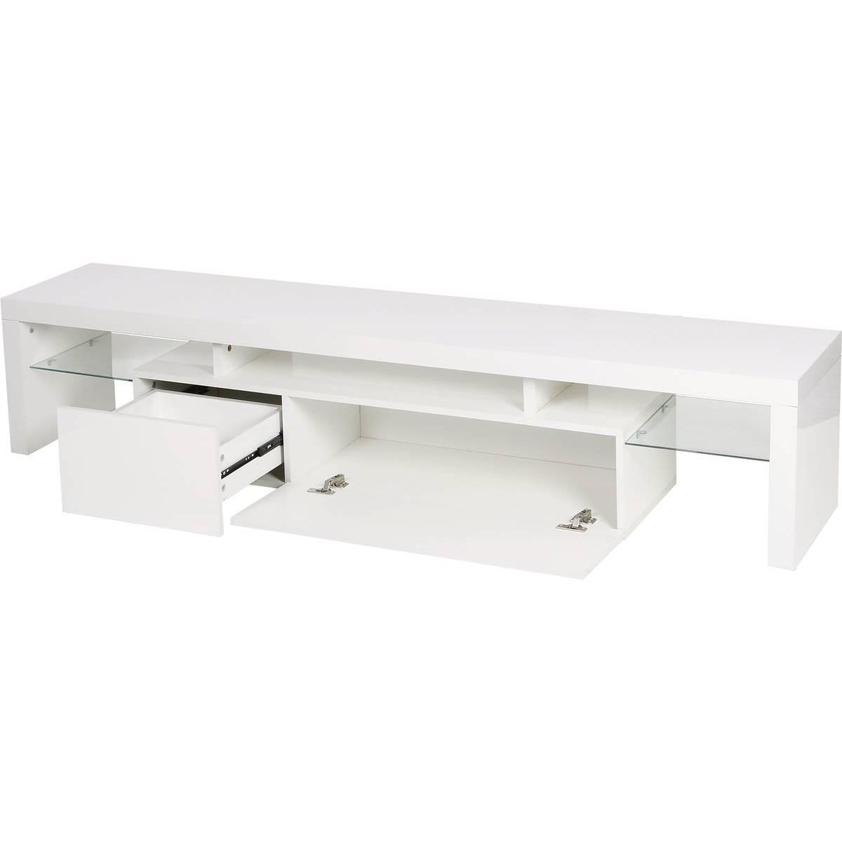 Habitat et Jardin Meuble TV LED  Tina  Laqué - Blanc