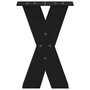 Voir la diapositive 5 : VIDAXL Pieds de table basse forme de X 2 pcs noir 28x(42-43) cm acier