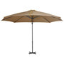 Voir la diapositive 2 : VIDAXL Parasol de jardin en porte-a-faux et poteau en aluminium taupe