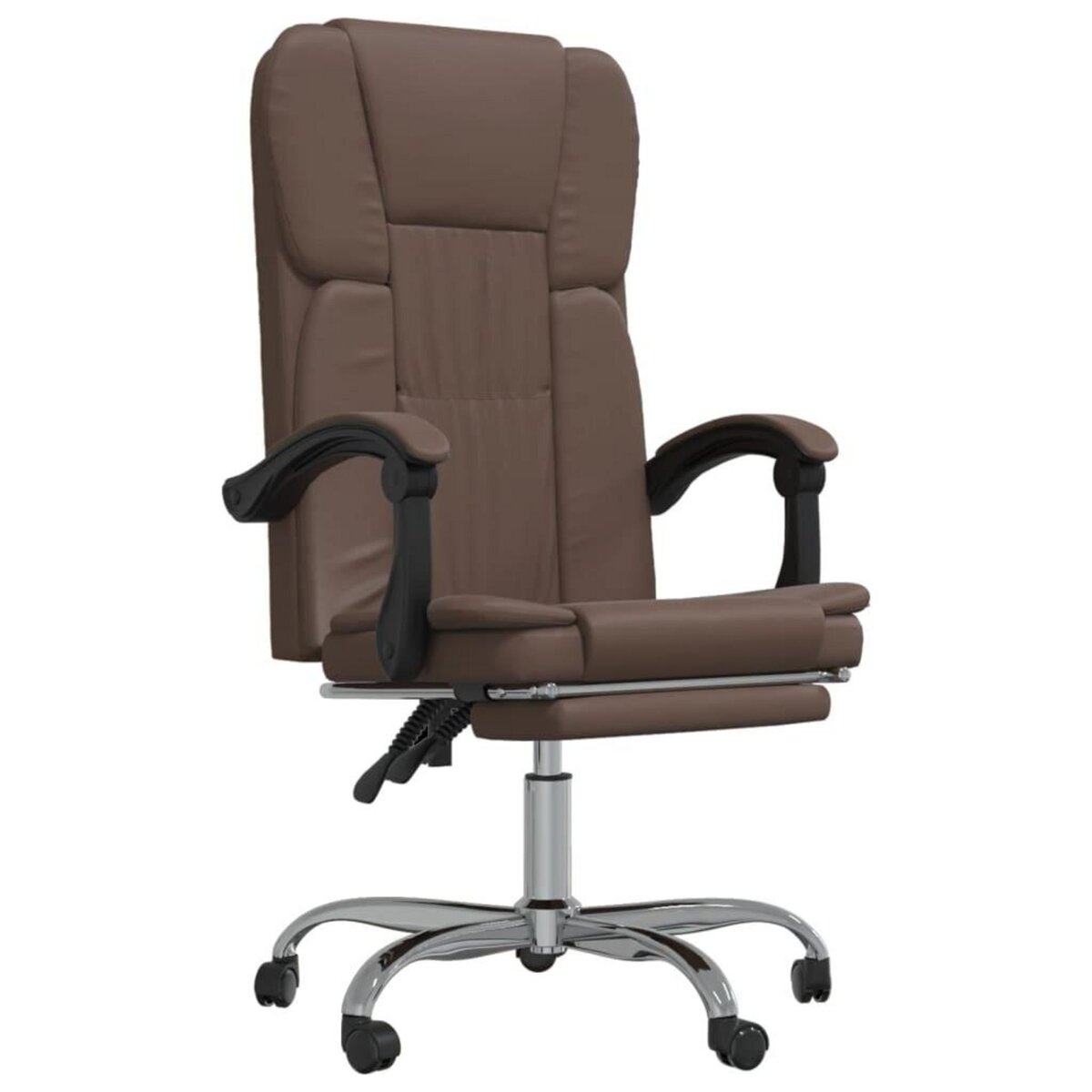 VIDAXL Fauteuil inclinable de bureau Marron Similicuir