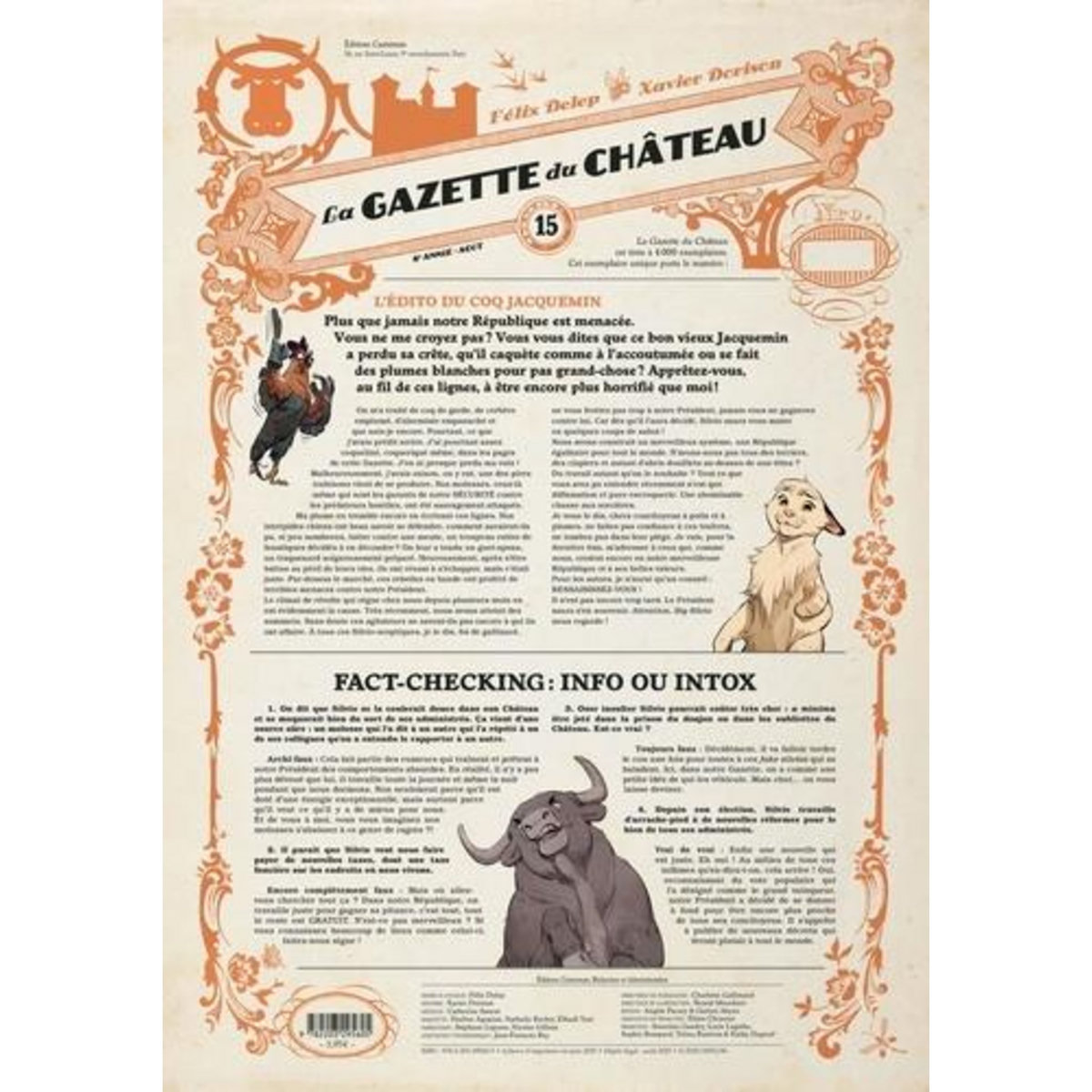 LE CHATEAU DES ANIMAUX : LA GAZETTE DU CHATEAU N° 15 , Delep Félix