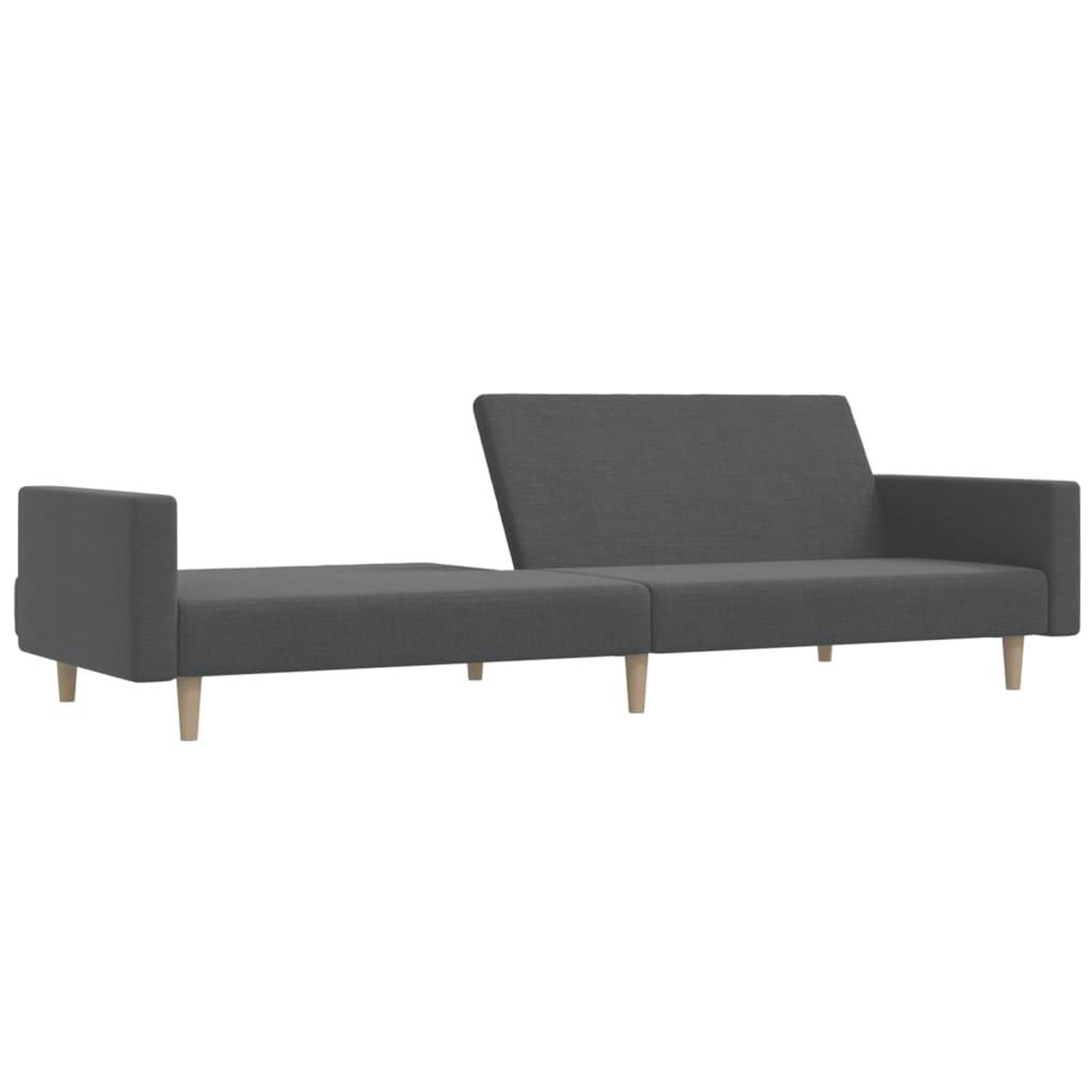 Voir la diapositive 4 : VIDAXL Canape-lit a 2 places gris clair tissu